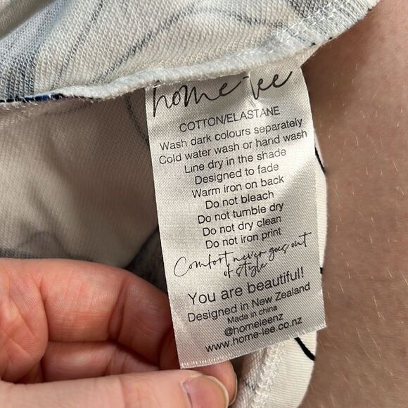 𝅺home-lee Midi Blue Peony Print Skirt 8-10 Medium NWT - Picture 6 of 7